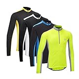Tenn Mens Coolflo L/S Cycling Jersey - Black/Blue - Lrg