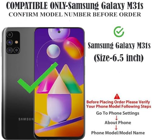 Image of BOXXO Flexible Back Cover for Samsung Galaxy M31s | Back Cover Transparent Clear Shockproof Case Four Corner Protection | Slim Protective Mobile Phone Cover for Samsung Galaxy M31s