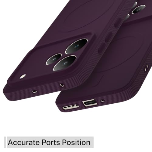 Image of Pikkme Back Cover for Realme P4 Pro 5G Soft Matte Silicone Mag-Safe Design (Mag-Safe Not Support) Camera Protection | Slim Fit Bumper Cover (Purple)