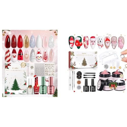 Beetles Merry Glow Christmas Gel Polish Set with 4 Colors