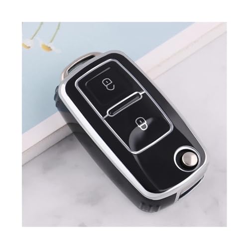 Coque voiture TPU résistante pour Golf 7 et Tiguan étui clé noir anti-choc