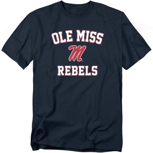 LOGOVISION University of Mississippi Campus Classic Unisex Adult T Shirt Navy Large