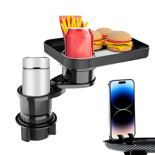 Plateau de rangement pour voiture et support nourriture avec porte-gobelet