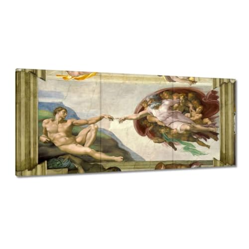 Toile La création d'Adam salon : sublimation murale grand format