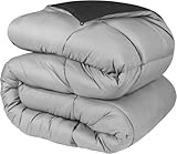 Grand Down All-Season Down Alternative Twin/Twin XL Reversible Comforter, Black/Gray