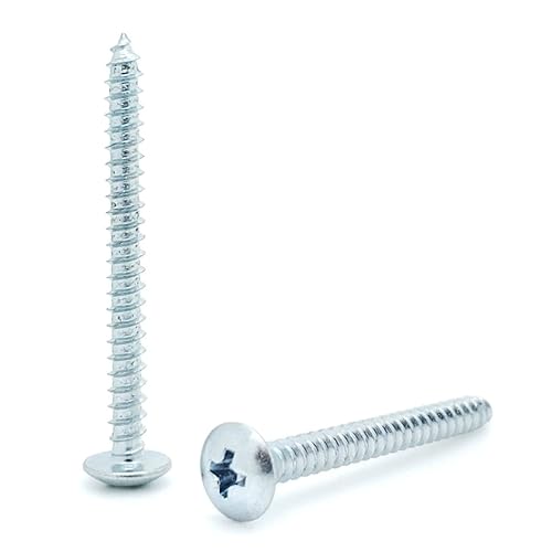 100 tornillos para madera con cabeza Phillips galvanizada de 12 "de 12" (BCP536)