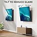 Pipishell Tilt TV Wall Mount Bracket Low Profile for Most 23-55 Inch LED LCD OLED 4K Flat Curved TVs up to 99lbs Max VESA 400x400mm, 8° Tilting for Anti-Glaring, Fits 8-16 inch Wood Stud