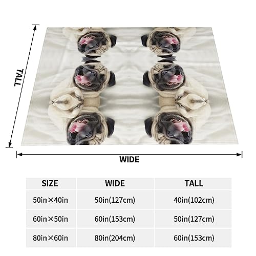 Couverture flanelle imprimé chien pour accompagner vos voyages et salons