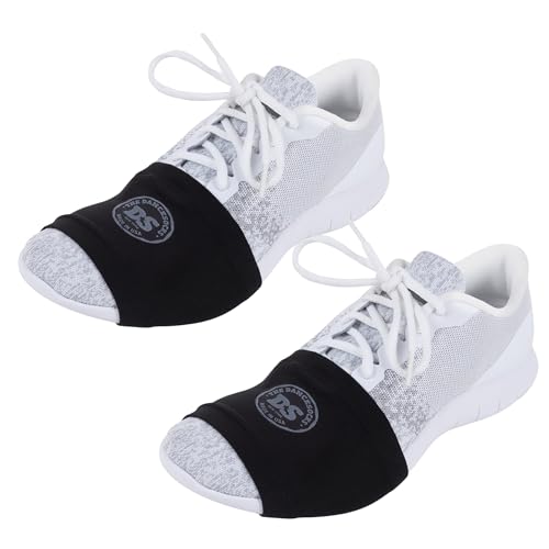 Made in USA | The Original Over Sneaker Dance Socks | Smooth Floors (2 Pairs) (Black)