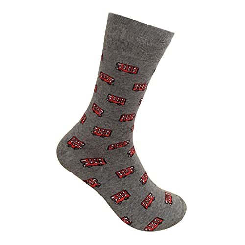 Image of Mint & Oak Printed Crew Socks For Men, Soft Cotton Calf Length Socks, Colorful Sock Gift For Men, Anti-Microbial & Odour Free, Funky Socks - Gift Box of 3