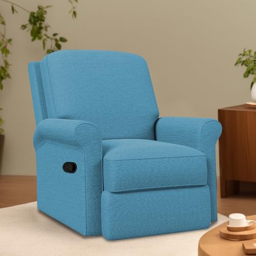 Image of CASALIVING Mersin Comfy Fabric Single Seater Recliner Chair, Recliner Sofa for Relaxing, Recliner Chair for Home Relax (Turquise) | Premium Fabric Sofa