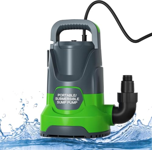 Image of 1.1HP Sump Pump, Submersible Water Draining Pump, 4700GPH