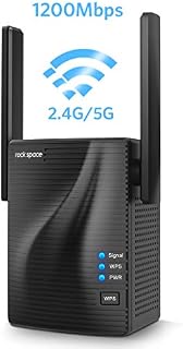 WiFi Repeater-WiFi Range Extender, Dual Band High Speed up to 1200Mbps, 360° Wide Coverage Eliminate