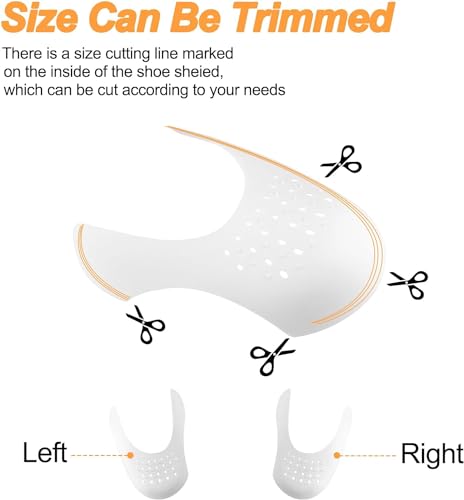 Image of GALENO multi Pair -Anti Wrinkle Shoe safe gaurd Indentation Protected Shoes Flod Guards for Running Casual Shoes For Men's 6-11 / Women's 5-9 Soft Material (2 SET GREY)