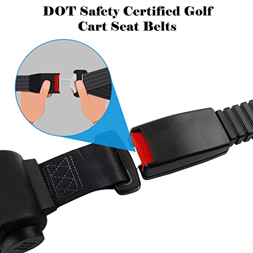 Ilskw Golf Cart Seat Belts Universal Golf Carts Retractable 47" Belts For Ezgo Txt Rxv | Yamaha | Club Car Utv | Atv 2 Set Only #TOP1