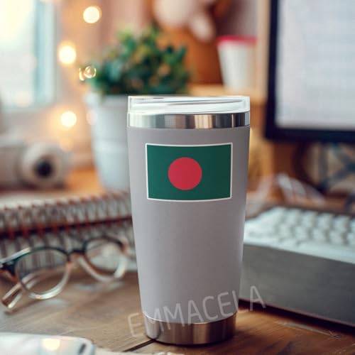 Image of (3PCS) Bangladesh Flag stickers, Countries Flag Stickers - Waterproof Vinyl Decals For Laptops, Tumblers, Water Bottles, Books, Scrapbooks, Size 3 x 2 Inch