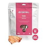 dr. bimix Orejas de Cerdo para Perros – 8 Chuches Naturales Ricas en Colágeno y Proteína, Snacks Saludables Que Apoyan Articulaciones, Piel, Encías y Dientes, 230g - 1 Pack