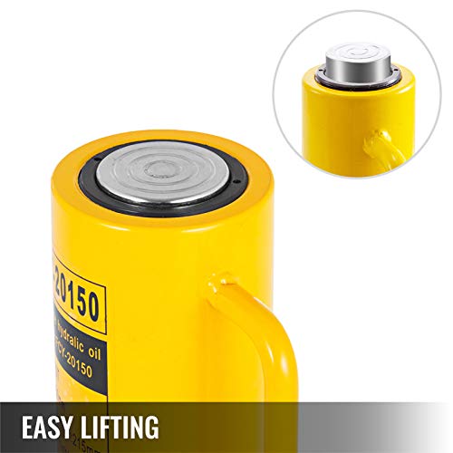VEVOR Hydraulische cilinderlift, 20 ton solide Ram hydraulische cilinder, 15 cm naaf, eenvoudig werkende hydraulische cilinder, met snelkoppeling, draagbare hydraulische Solid Jack hydraulische - Afbeelding 4