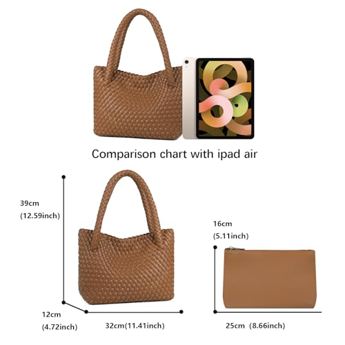 Image of Handbag and Purse for Women,Handmade Vegan Leather Summer Beach Travel Shoulder Bag | Travel-friendlyTote