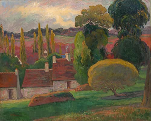 Tableau Toile une Ferme en Bretagne Gauguin pour Décoration Murale Salon