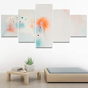 SIGNWIN 5 Panel Canvas Wall Art Abstract Colorful...