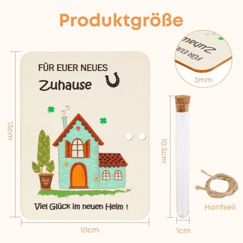 Einweihungsgeschenk Haus, Seutgjie Einzugsgeschenke Wohnung für Freunde Familie Kollegen Arbeitskollegen Geldgeschenk Verpackung mit Reagenzglas für Geld