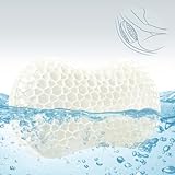 Sunlit Bath Jello Gel Bath Pillows, Lumbar Pillow for Bathtub, Back Support Pillow, Gel Pillow with Non-Slip Suction Cups for Lumbar, Back Rest Support, Fits Curved or Straight Back Tubs, White