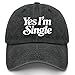 I'm Singles Hat for Mens Fashion Washed Distressed Baseball Cap