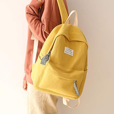 zaino di tela per il college femminile