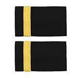 patte d'épaule Disponible en tissu noir, avec 1 à 4 rayures dorées