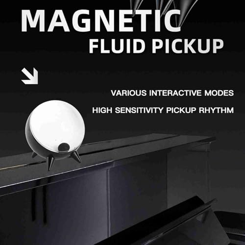 Yanmis Ferrofluid Sound Visualizer, Dancing Ferrofluid Visualization Input 5V 1A Magnetic Fluid Music Mate Desktop Decor Magnetic Pickup Music Rhythm Speaker