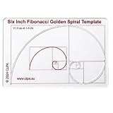 Fibonacci 6' Spiral Drawing Template, Golden Ratio Stencil