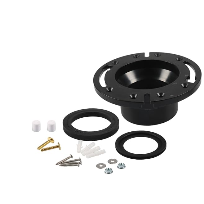 Image of RV Toilet Seal and 3 inch Socket Floor Flange Kit Fit for Dometic 300 /310 /320 RV Toilets, 385311658 RV Toilet Seal Replacement | 385345892 Flange | 385311652 Base Seal Gasket