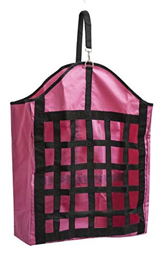 Showman Webbed Nylon Slow Feed Hay Bag (Pink)