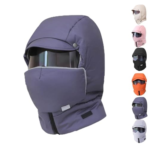 Chapeau trapper 4 en 1 unisexe avec balaclava chaud et masque d'équitation extérieur