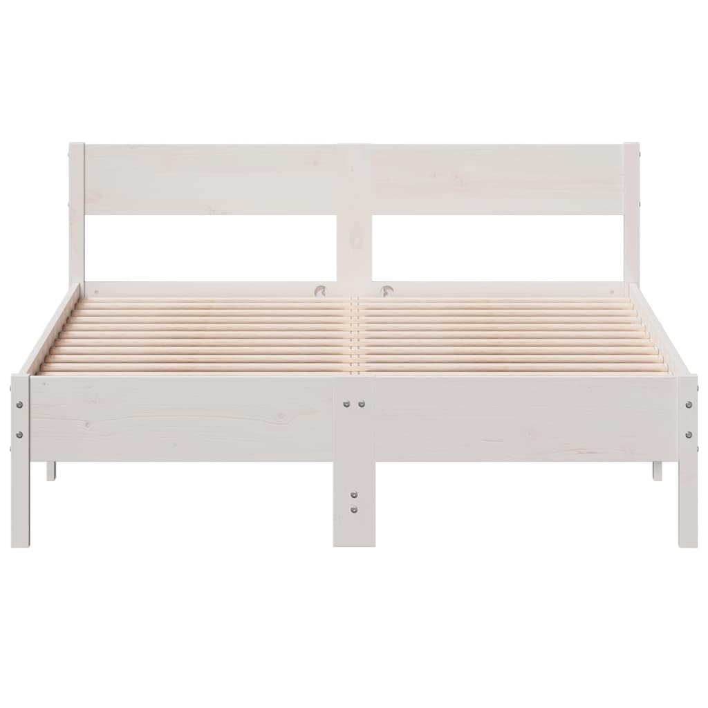 vidaXL Letto Senza Materasso Bianco 120x190 cm Legno Massello di Pino