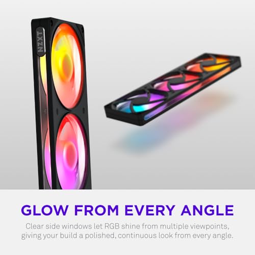 Image of NZXT F360 RGB - 360mm Single-Frame PWM RGB Fan - Black
