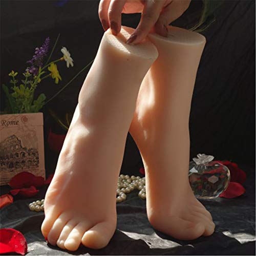 AFYH Silicone Mannequin Foot, 38# Extremely Realistic TPE Female Simulation Foot Life-Size Fake Foot, Used for Stockings Display And Painting Shooting Props - Image 2
