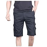 Mens Cargo Shorts, Black Cargo Shorts Mens Work Shorts Casual Shorts Multi Pocket Tactical Shorts fo