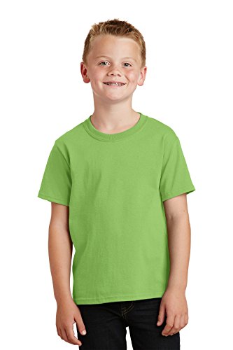 Port & Company Youth Core Cotton Tee Lime Small