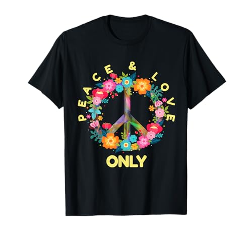 Peace Love Hippie Design - 60er 70er T-Shirt