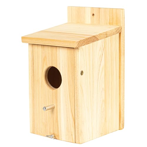 Wooden Bird Houses for Outside Birdhouses Nest Bluebird House for Cardinals Finch Wren Swallow for Garden Viewing 1A#