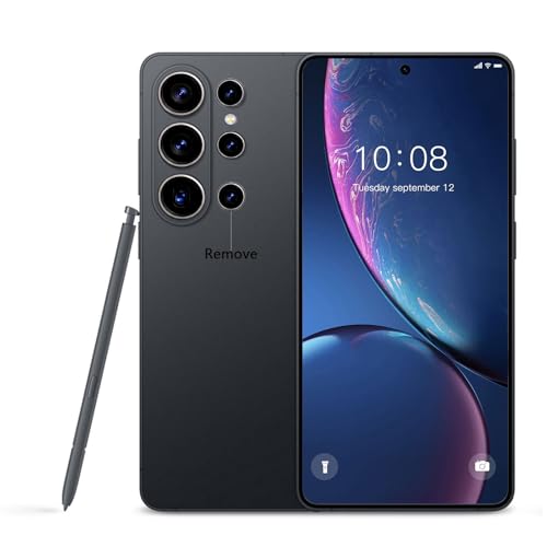 Image of Unlocked Cell Phones, 16GB+512GB Android Phone, Android 16 Smartphone, 108MP+68MP Camera, 6.9 inch+120Hz HD Screen, 7000mAh Long Battery Life, Dual SIM, Face ID, GPS-Black