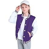 Yuji Itadori Girls Varsity Jacket Kids Boys Bomber Jacket Long Sleeve Sweatshirt Fall Coat Fashion Clothes Purple 11-12 Years