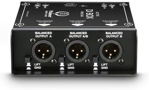 Palmer PAN 04 A - Active DI box for guitar, bass, keyboards and live audio applications, black