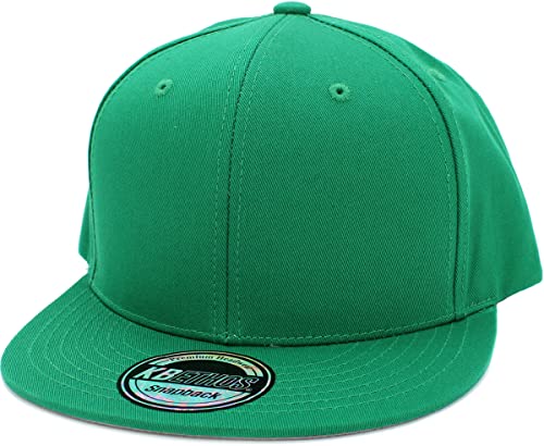 Image of KBETHOS Classic Snapback Hat Blank Cap Underbrim Cotton Wool Blend Flat Visor Adjustable Unisex