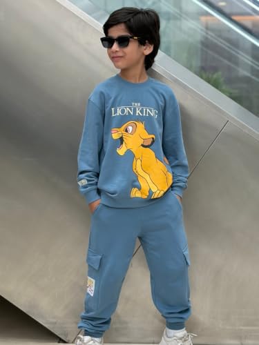 Image of Nap Chief Kids Cotton Official Disney The Lion King Characters Printed Co ord set for Boys & Girls, Sweatshirt and Joggers Clothing Set for Casual Wear