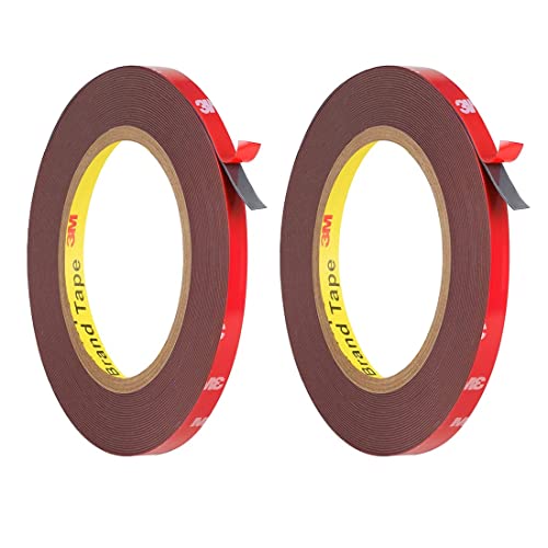 3M VHB Ruban adhésif double face Extra Fort,Adhésif Puissant de Montage pour Intérieur Extérieur,Imperméable et Résistant aux Hautes Températures,pour Voiture Réparation,Fixation,DIY,Bande LED