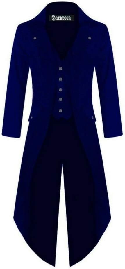 Darkrock Men's Cotton Twill Steampunk Tailcoat Jacket Goth Victorian Coat