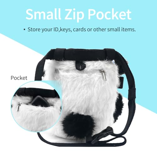 NewDoar Chalk Bag zum Klettern, Bouldern, Panda Chalk Bag Eimer mit Quick-Clip-Gürtel und Reißverschlusstasche, Kletterausrüstung für Männer, Frauen und Kinder